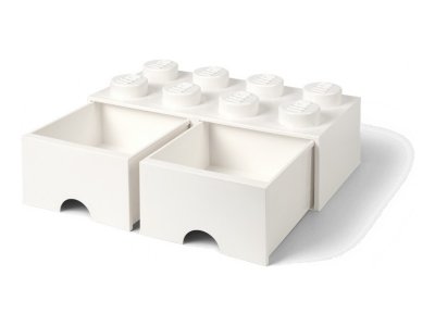 LEGO úložný box s šuplíky 250x500x180mm - bílý