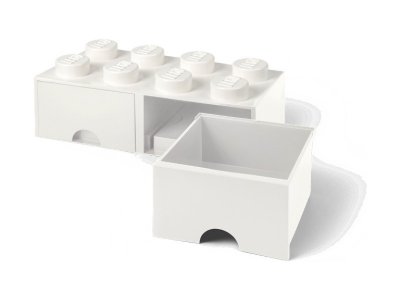 LEGO úložný box s šuplíky 250x500x180mm - bílý