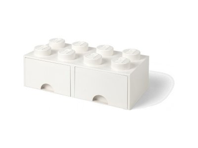 LEGO úložný box s šuplíky 250x500x180mm - bílý