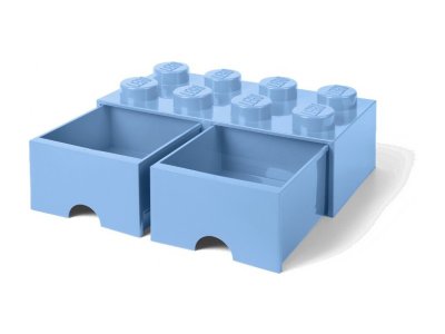LEGO úložný box s šuplíky 250x500x180mm - bílý