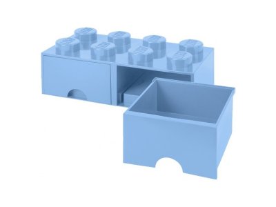 LEGO úložný box s šuplíky 250x500x180mm - bílý