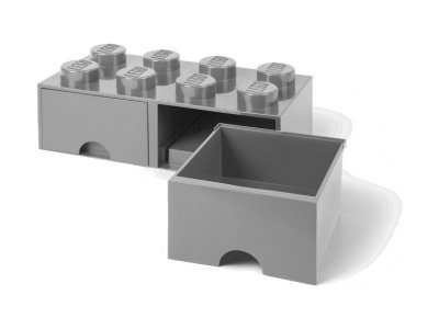 LEGO úložný box s šuplíky 250x500x180mm - bílý