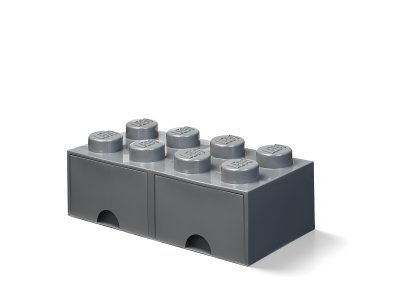 LEGO úložný box s šuplíky 250x500x180mm - bílý