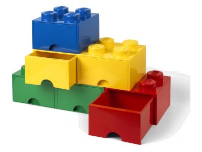 LEGO úložný box s šuplíky 250x500x180mm - bílý