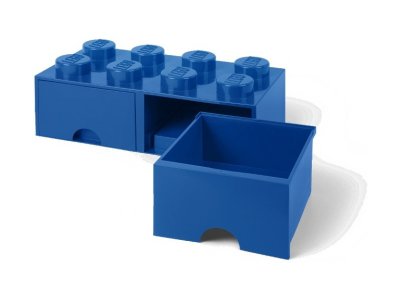 LEGO úložný box s šuplíky 250x500x180mm - bílý