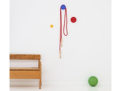 LEGO věšák na zeď (3 ks) - bílá, černá, šedá