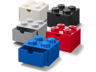 LEGO stolní box 4 se zásuvkou modrý