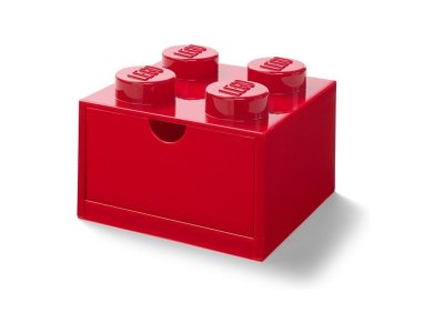 LEGO stolní box 4 se zásuvkou šedý