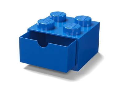 LEGO stolní box 4 se zásuvkou šedý