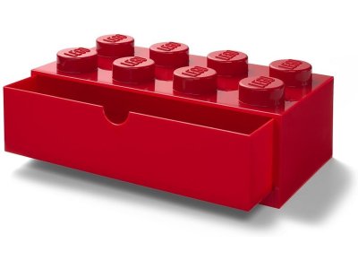 LEGO stolní box 8 se zásuvkou bílý