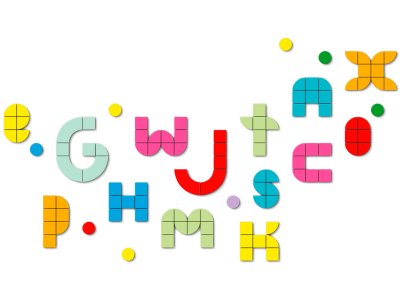 LEGO DOTs - Záplava DOTs dílků – písmenka