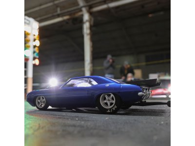 Losi 22S Dragster 1:10 1969 Camaro RTR modré