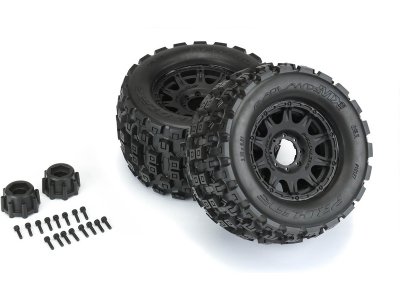 Pro-Line kolo 3.8", pneu Badlands MX38, disk Raid H17 černý (2)