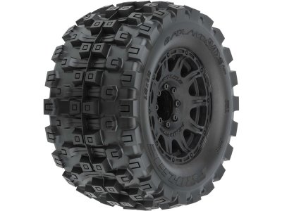 Pro-Line kolo 3.8", pneu Badlands MX38 HP Belted, disk Raid H17 černý (2)