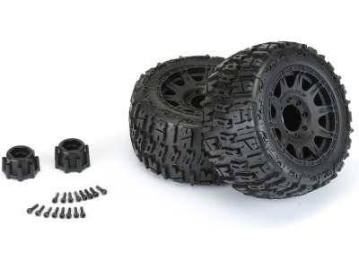 Pro-Line kolo 3.8", pneu Trencher LP, disk Raid H17 černý (2)
