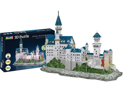 Revell 3D Puzzle - Neuschwanstein s LED osvětlením (38cm)