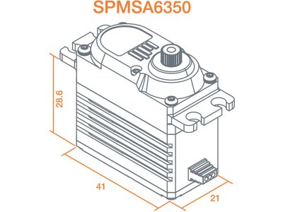 Spektrum servo A6350 61.4kg.cm 0.095s/60° BL HV