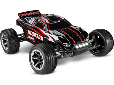 Traxxas Rustler 1:10 RTR červený s LED osvětlením