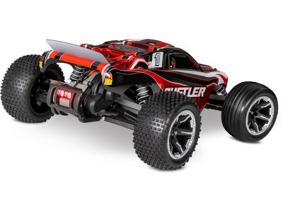 Traxxas Rustler 1:10 RTR červený s LED osvětlením