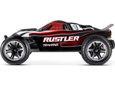 Traxxas Rustler 1:10 RTR červený s LED osvětlením