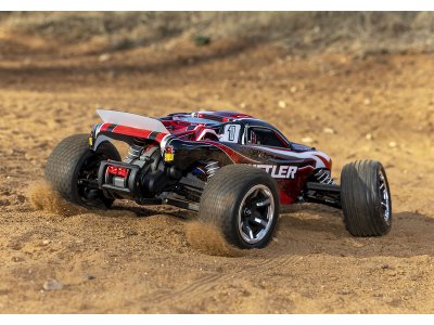 Traxxas Rustler 1:10 RTR červený s LED osvětlením