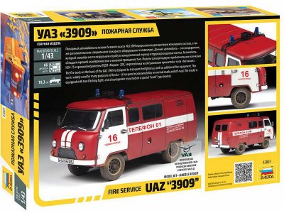 Zvezda UAZ 3909 Fire Service (1:43)