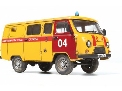 Zvezda UAZ-452 3909 pohotovostní vozidlo plynařů (1:43)