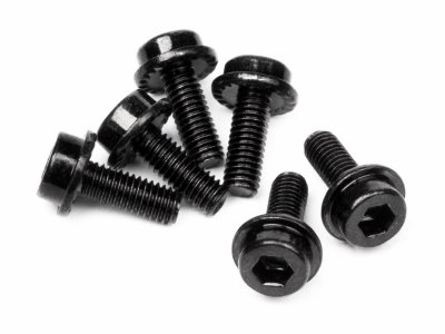 Flanged Cap Head Screw M3X8Mm (6Pcs)