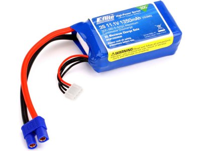 E-flite LiPo 11.1V 1350mAh 30C EC3