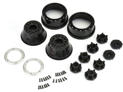 Pro-Line disk 2.2/3.0" Raid bead lock H12/H14 SC stříbrno-černý (2)