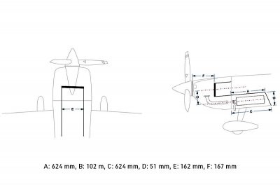 90" Extra NG 2290mm 60cc Červeno-Modrá