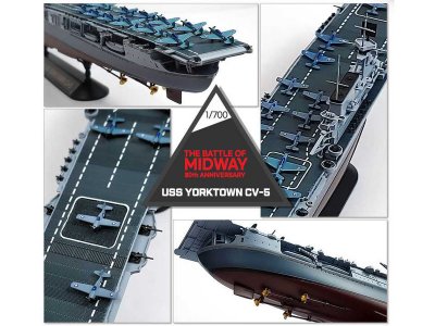 Academy lod 14229 - USS Yorktown CV-5 Battle of Midway (1:700)