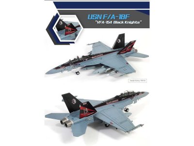 Academy Boeing F/A-18F USN VFA-154 Black Knight (1:72)