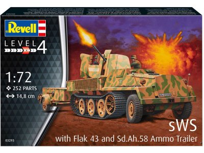 Revell 03293 - sWS mit Flak-Aufbau als Sfl. mit 3,7cm Flak 43 (1:72)