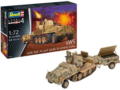 Revell 03293 - sWS mit Flak-Aufbau als Sfl. mit 3,7cm Flak 43 (1:72)