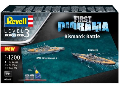 Revell Set lodě 05668 - Bismarck Battle (1:1200)