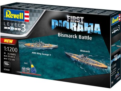 Revell Set lodě 05668 - Bismarck Battle (1:1200)