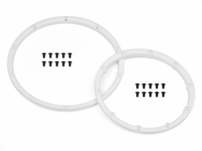 Wheel Bead Lock Rings (White/For 2 Wheels)