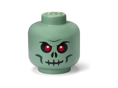 LEGO úložná hlava velká – Skeleton zelený