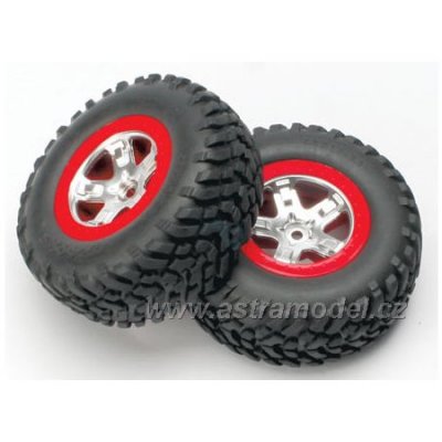 Traxxas kolo 2.2/3.0", disk SCT saténový-červený, pneu SCT (2)