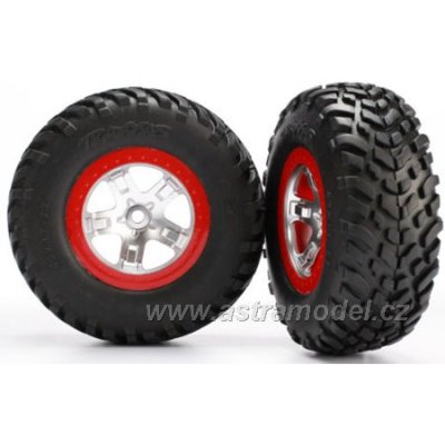 Traxxas kolo 2.2/3.0", disk SCT saténový-červený, pneu SCT S1 (2)