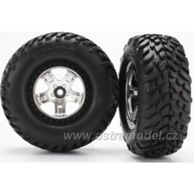 Traxxas kolo 2.2/3.0", disk SCT saténový-černý, pneu SCT (2) (2WD přední)