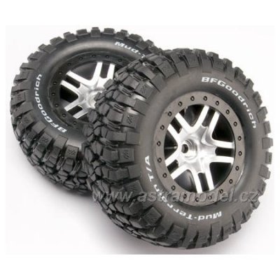 Traxxas kolo 2.2/3.0", disk SCT Split-Spoke saténový-černý, pneu KM2 (2) (2WD přední)