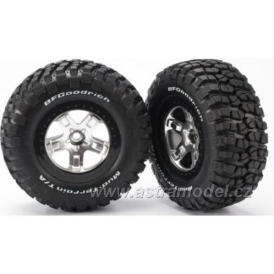 Traxxas kolo 2.2/3.0", disk SCT saténový-černý, pneu KM2 (2) (2WD přední)