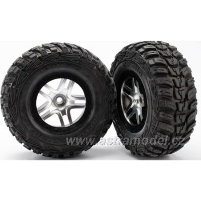 Traxxas kolo 2.2/3.0", disk SCT Split-Spoke saténový-černý, pneu Kumho S1 (2) (2WD přední)