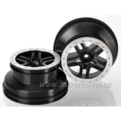 Traxxas disk 2.2/3.0" SCT Split-Spoke černý-saténový (2) (2WD přední)