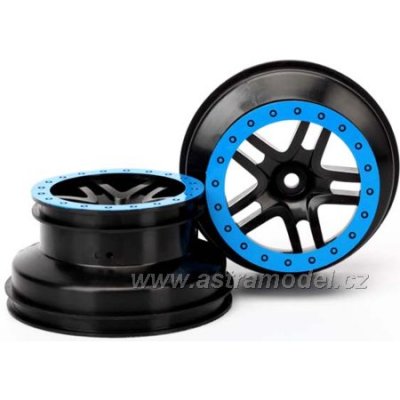 Traxxas disk 2.2/3.0" SCT Split-Spoke černý-modrý (2) (2WD přední)