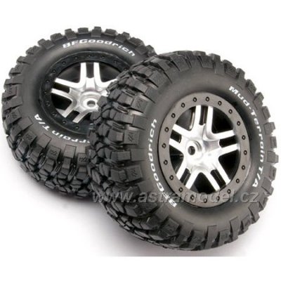 Traxxas kolo 2.2/3.0", disk SCT Split-Spoke saténový-černý, pneu KM2 (2)