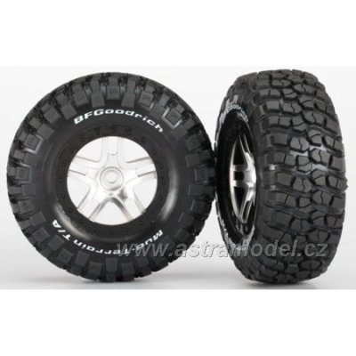 Traxxas kolo 2.2/3.0", disk SCT Split-Spoke saténový-černý, pneu KM2 S1 (2)