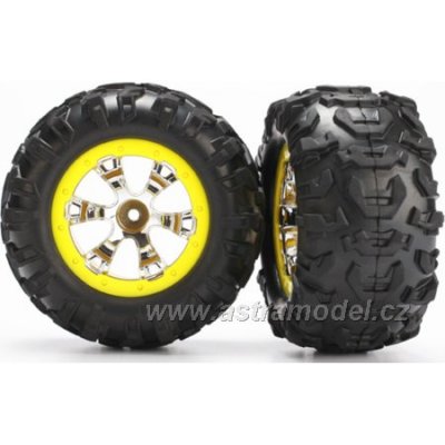 Traxxas kolo 2.2", disk Geode chrom-žlutý, pneu Canyon AT (pár)